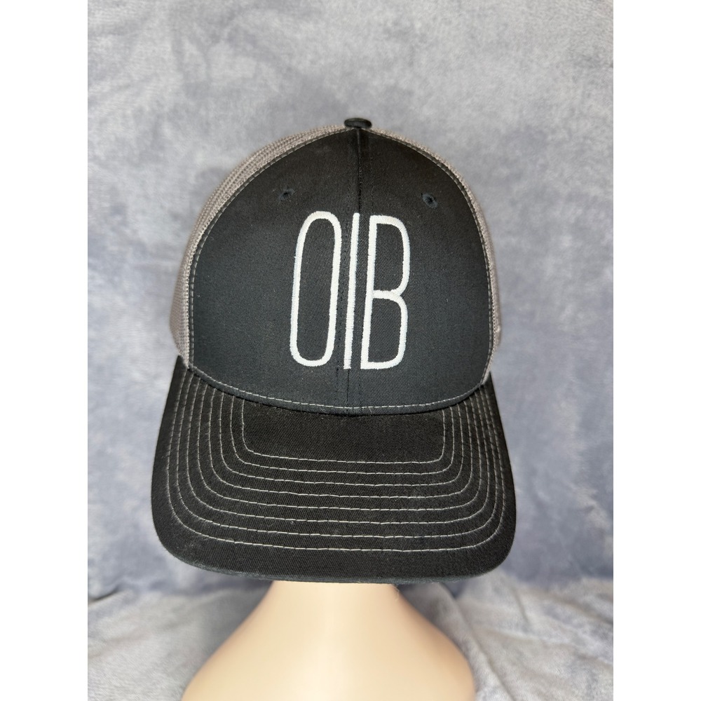 Richardson‎ Trucker Hat Mens OSFA Black Gray OIB Ocean Isle Beach Style 112